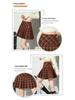 2025 College-Style Retro Pleated Wool Blend High-Waisted Midi Skirt - Slim and Visually Elongating