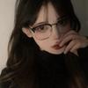 Schicke halbgerahmte Damen-Sehstärken-Brille mit Farbwechsel, Myopie-Brille mit Blaulichtfilter & Retro-Design