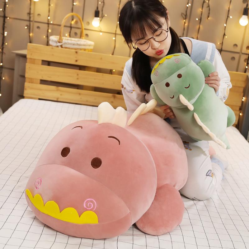 60/90/120CM Cartoon Tier Dinosaurier Plüsch Kissen CushionToys Gefüllte Weiche Lange Schlaf Puppen Kinder Geburtstag Geschenk