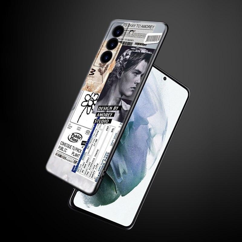 Funny Art Aesthetic David Mona Lisa Phone Case For Samsung Galaxy S22 Pro S21 S20 Ultra FE S10 Lite 5G S10E S9 S8 Plus Cover