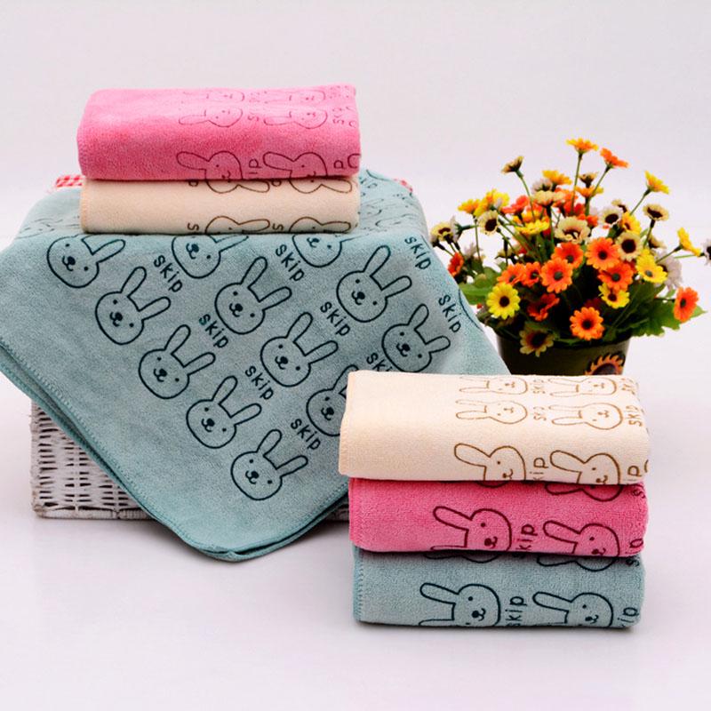 Absorbent Microfiber Towel Bathroom Drying Washcloth Cute Rabbit Hand Face Towel