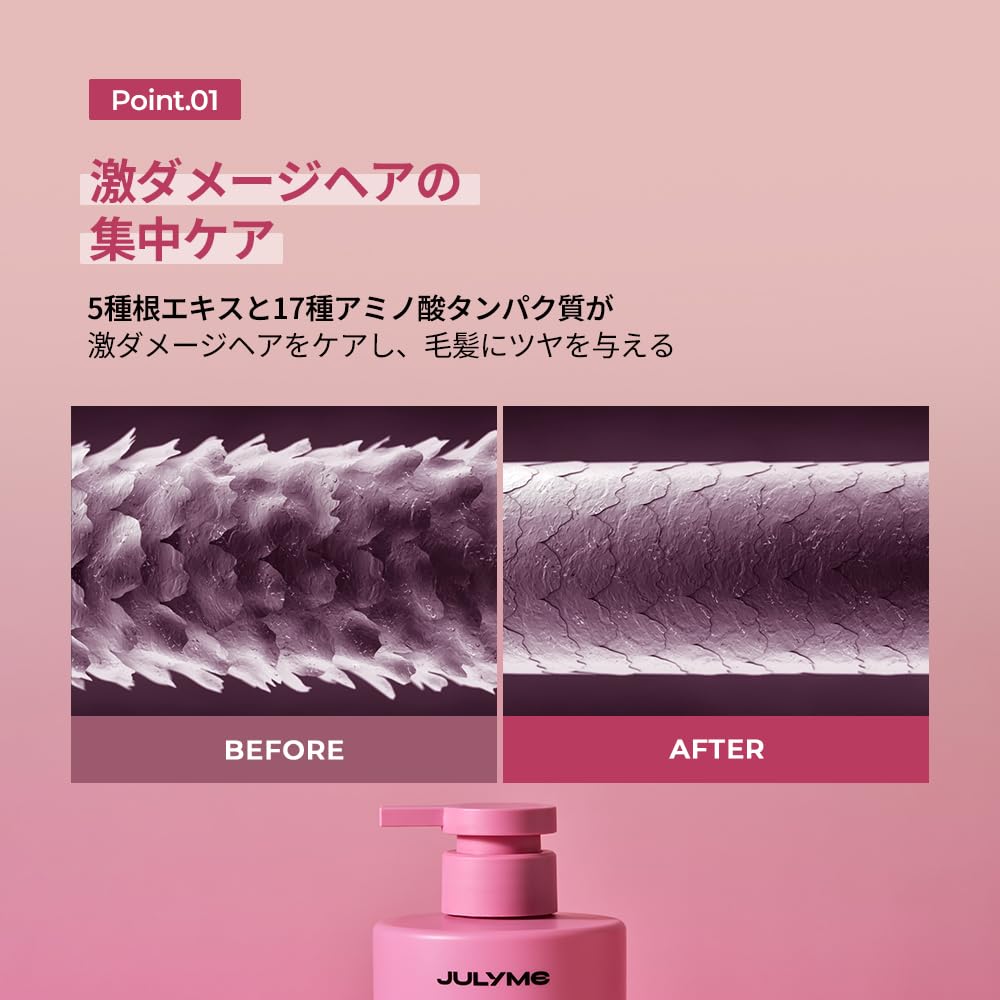 Perfumed Treatment for Damaged Hair JULYME Full Bloom Intensive Damage Fruity Floral Frizz Hair 500ml – Care, Scent, Collagen, Biotin, Control,