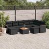 Vidaxl 10-Cz. Set da Giardino, Cuscini Rattan Nero Pe