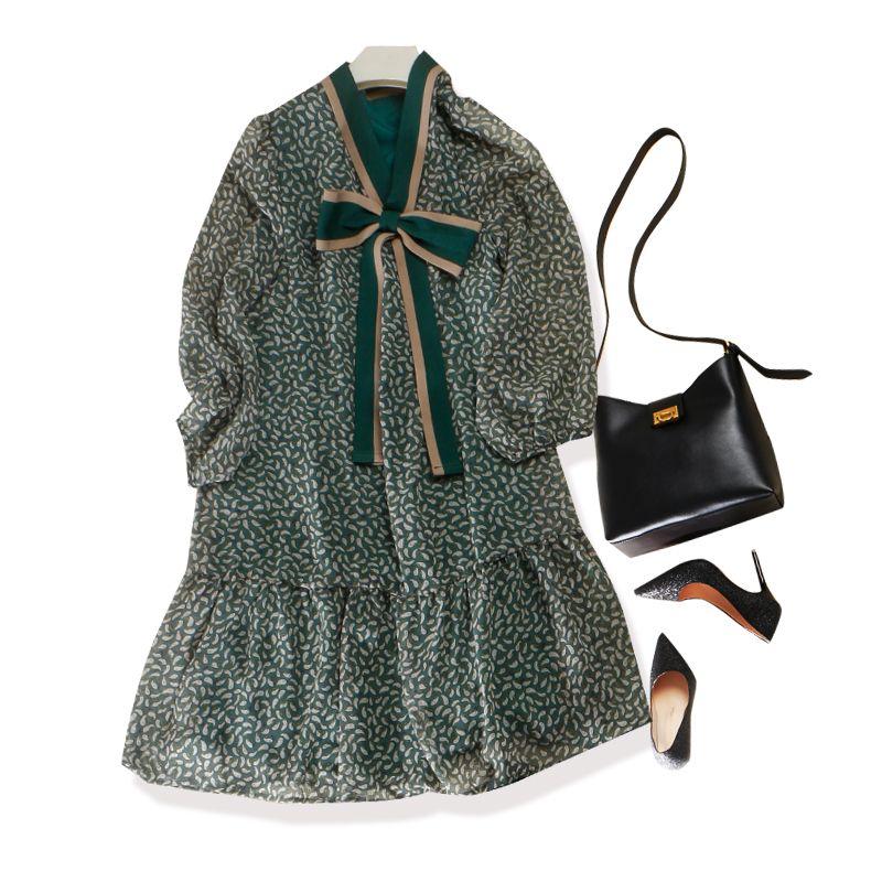 

Свежий и Элегантный! Зеленое платье из поплиновой пряжи с узором пейсли и юбкой «рыбий хвост» женское 2022 весна-лето для путешествий и свиданий Green 4XL