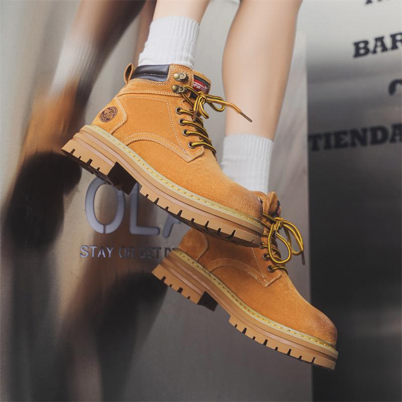 Martin Boots Herren Sommer neue High-Top Wüstenstiefel Britischer Stil kurze Stiefel Retro Mid-Cut Workboots 2118-H