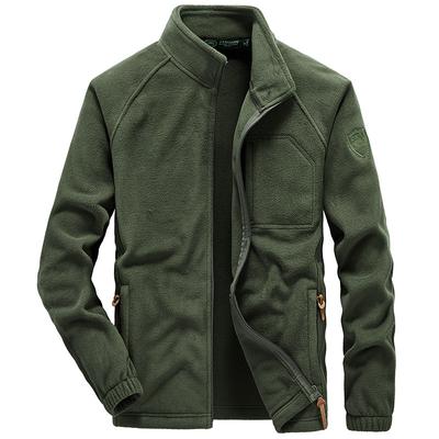 Giacca in pile polare da uomo, nuova collezione autunno e inverno, felpa in pile ampia da uomo, giacca in pile tinta unita da uomo per attività all'aperto