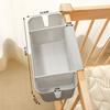 Bedside Hanging Storage Organizer, Multi Compartment Bed Rail Hanging Caddy for Books, Phone, Remote Control