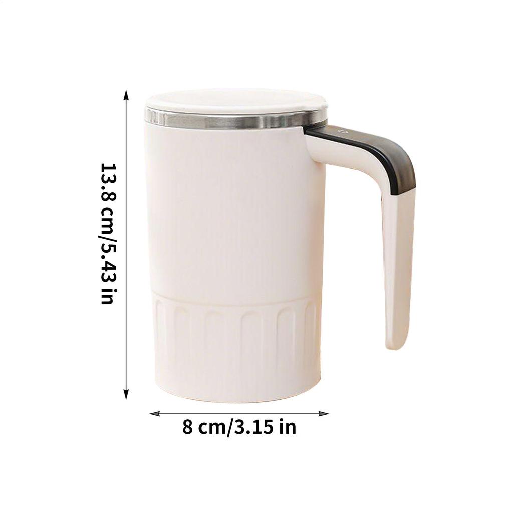 Stirring Mug 380ml Stainless Steel Temp Display Self Stirring Mug With Lid For Tea Cocoa Protein Powder Drink Camping Party