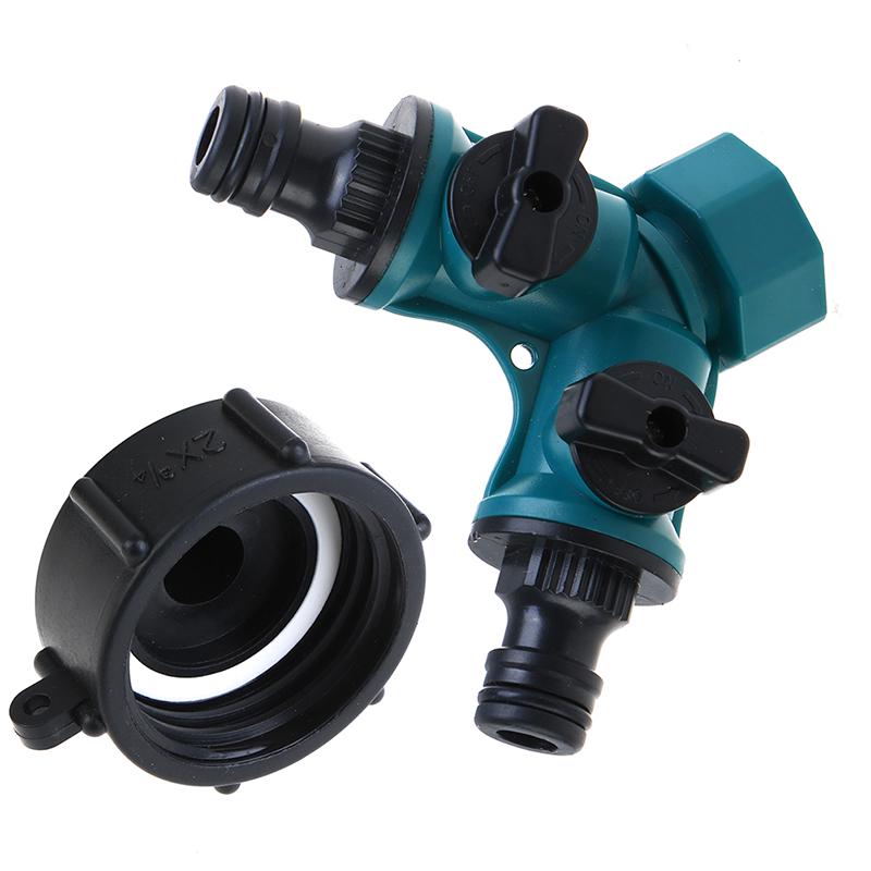 Y-förmiger Schnellverbinder mit Ventil IBC-Tankadapter Hahnverbinder Ventilfitting