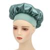 Wide Brim Satin Nightcap: Elastic Silk Hair Protection Scarf for Men & Women, Solid Color, Bath & Chemo Cap.