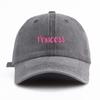 1pc Princess Print Washed Baseball Cap for Adults,  Minimalist Retro Style Casual Soft Adjustable Dad Hat, Perfect As Gift