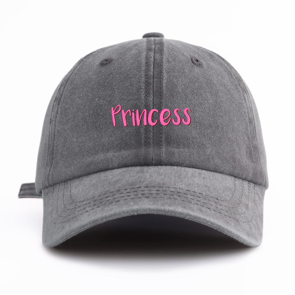 1pc Princess Print Washed Baseball Cap for Adults, Minimalist Retro Style Casual Soft Adjustable Dad Hat, Perfect As Gift