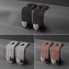 Heart Shape Metal Car Seat Headrest Hooks 2 In 1 Leather Car Seat Back Hook Purse and Bag Backpack Double Hook Car Seat Hanger