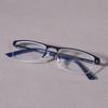 Metal Anti-blue Light Reading Glasses Men Half Frame Business Eyewear Farsighted Eyeglasses Diopter +1.25+1.75+2.25+2.75+3.5