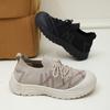 2025 neue Damen-Freizeitsportschuhe bequem und atmungsaktiv Mode Außenhandel weiche Sohle Mesh Schnürschuhe
