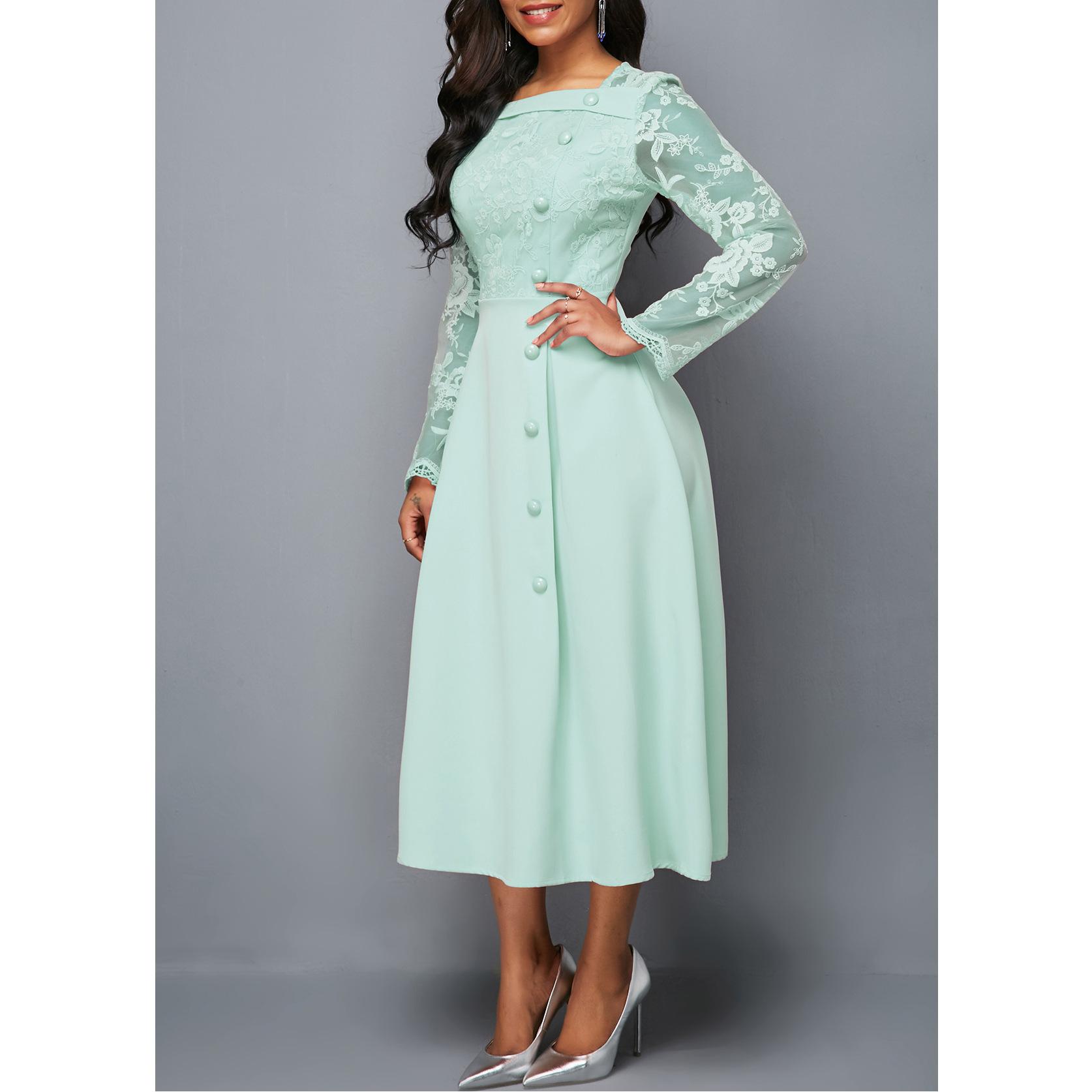 Женское элегантное кружевное шитье на одно плечо — фото 8