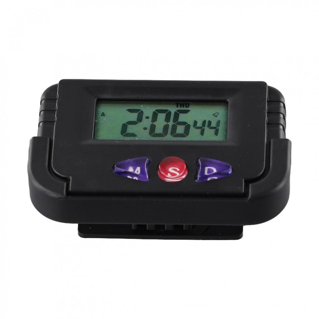 Car Dashboard Desk Clock Digital LCD Screen Alarm Clock With Flexible Stand