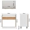 Lyon Under Sink Cabinet In Smoked Oak Finish 80 X 46 X 81.5 Cm Particleboard