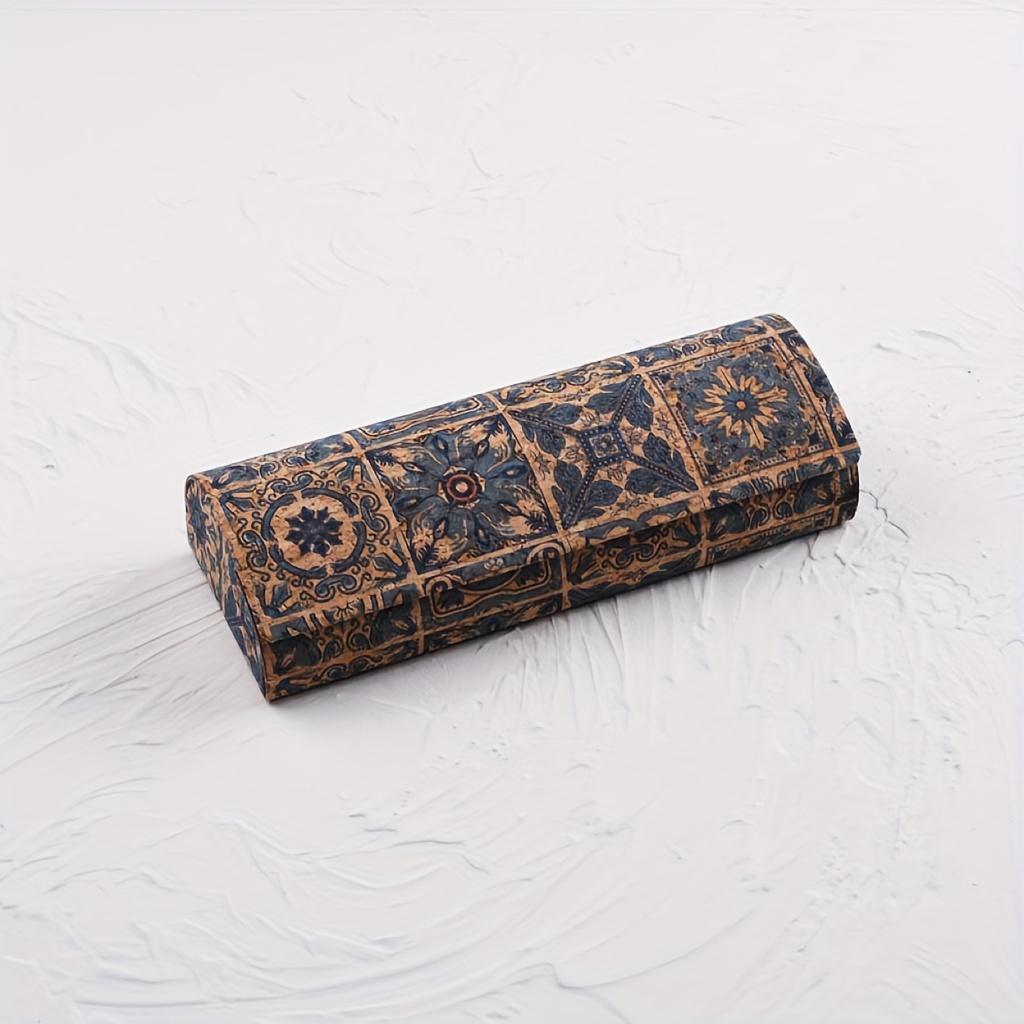 Retro Glasses Case Vintage Eyeglasses Box Magnetic Glasses Holder Container Portable Eyewear Protector Accessory