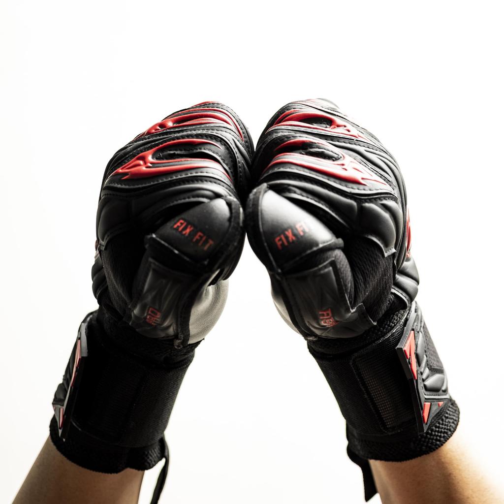 Genuine RG Goalkeeper Gloves Aspro Black Out Japan Japanese Model 4 Colors Aspro Black Out Contact Black (R.G.) (Red, No. 9)