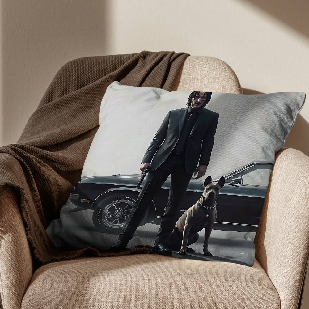 

Sharpshooter GunFu John Wick pillow cover living room sofa cushion cover bedroom room bed pillow cover home decoration 30x30cm