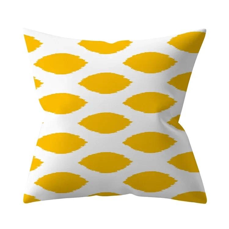 Home Decor Vibrant Yellow Patterns Pillow Covers Set Pattern Cushion Cover Suitable for Sofa Bedroom Car Pillow Cover