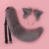 Lolita-Haarreifen mit Felltier-Motiv, Katzenohren, Schwanz-Set, Kawaii-Haarreifen für Halloween, Cosplay, Party-Accessoires