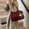 Fashion Tote Bag 2025 New Multi-pocket Bowling Bag Versatile Maillard Portable Shoulder Messenger Bag