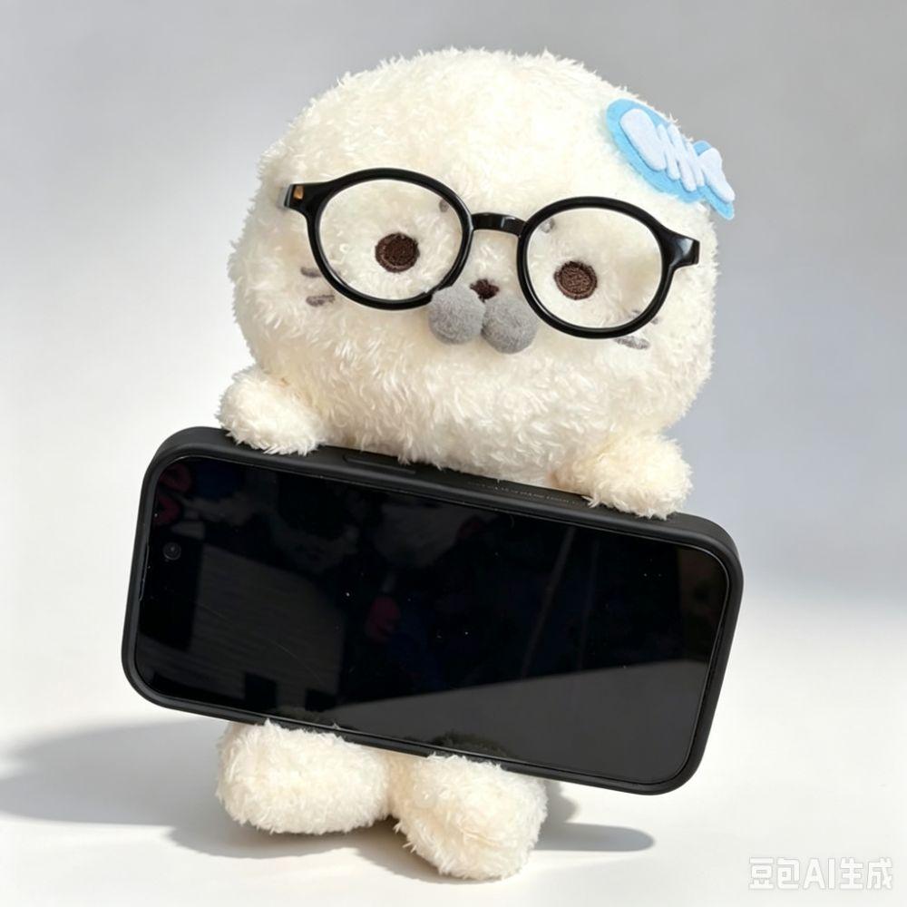 Plush Seal Plush Seal Phone Holder Folding Phone Stand Cute Phone Holder Trendy Gift