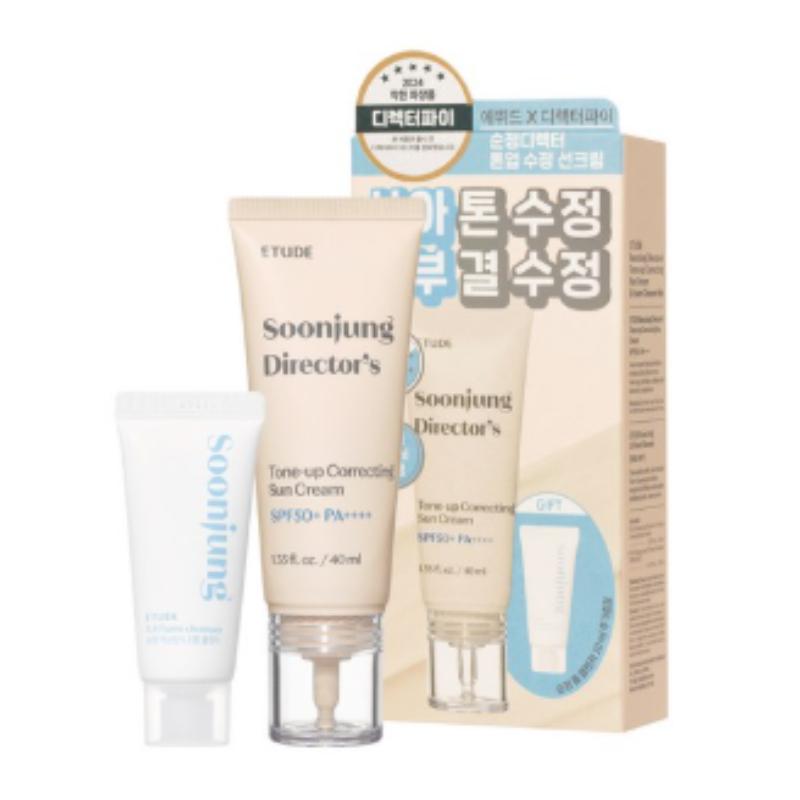 ETUDE HOUSE SoonJung Director’s Tone-Up Correction Sunscreen SPF50+ PA++++ + pH 5.5 Foam Cleanser Set