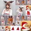 Creative Christmas Hat Featuring Cartoon Santa Snowman And Reindeer For Kids And Adults