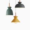 Nordic Lamps Simple Modern Macaron Living Room Chandelier Restaurant Dining Table Single-head Milk Tea Shop Lighting Chandelier