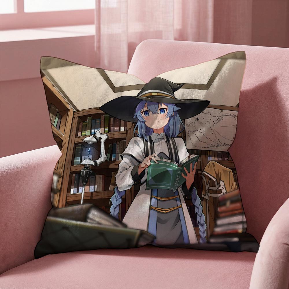 M-Mushoku T-Tensei Anime Cushion Cover Multi-Scene Pillow Cover for Home & Car - Reversible, Soft & Durable for Daily Use