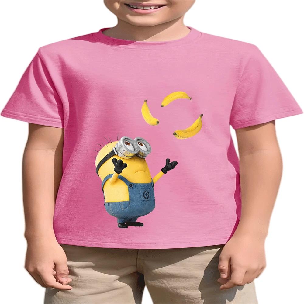 2026 Hot-Selling Children's T-Shirt Minions Summer Cartoon Print Fashion Boys and Girls