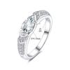 S925 Sterling Silver Marquise Cut Moissanite Ring for Women - Non-fading, Simple, and Personal.