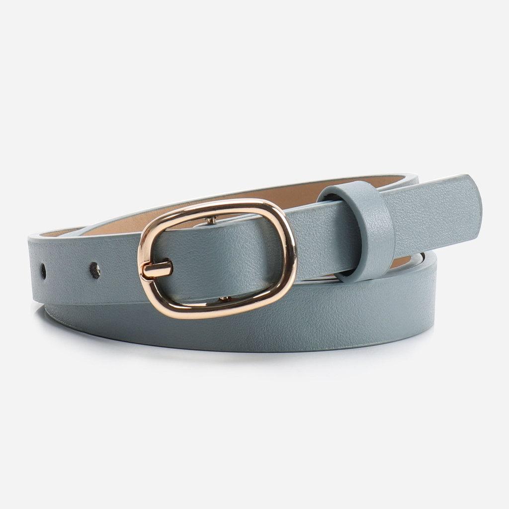 Womens Oval Pin Buckle Belt In Multi Colors For Jeans And Dresses