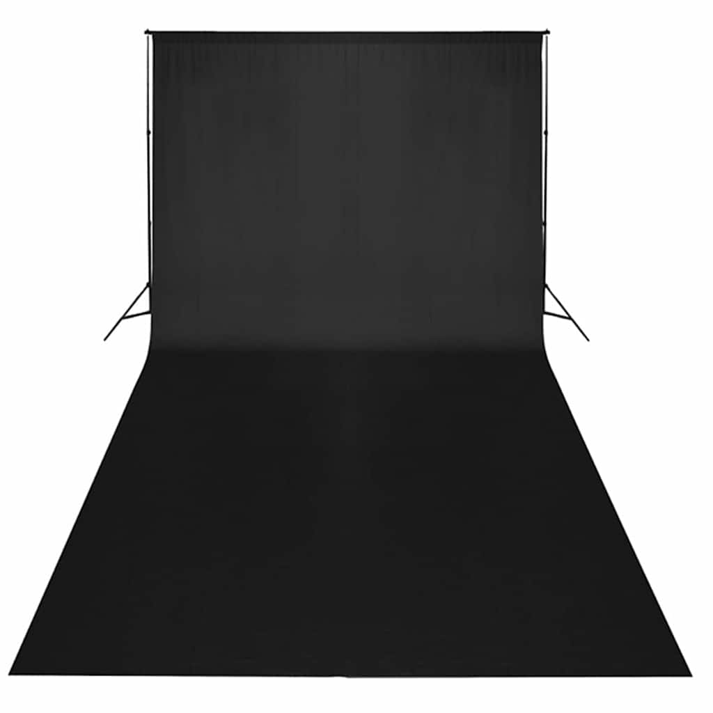 Zestaw Do Studia Fotograficznego: Czarne Tło 6 X 3 Cm I Światła