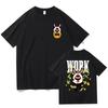 Work Rabbit  Cartoon Printing T-shirts ATEEZ Korean Style Punk Band Tee-shirt Short Sleeve Cotton Comfortable Tshirt Women Girls