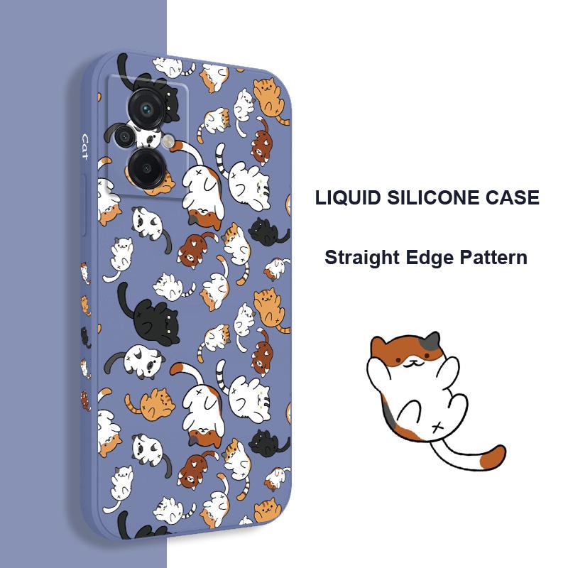 Cat Rolling Phone Case For Xiaomi Poco F8 F7 X7 M6 X6 F6 M5 M5S F5 X5 F4 X4 M4 Pro Ultra 4G 5G GT Liquid Silicone Cover