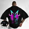 Dragon Ball Stampa Sun Wukong Harajuku T-shirt Estiva da Uomo Anime Taglia Extra Larga Retro Street Casual per Uomo e Donna
