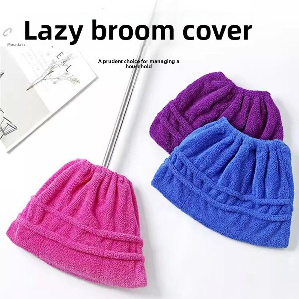 Durable Broom Cover Water-absorbing Dry Wet Dual Use Floor Mop Covers Coral Fleece Washable Floor Cleaning Towel