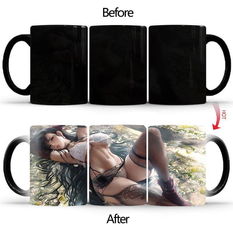 Kreativní hrnek měnící barvu BSKT-214 Hrnky Sublimační Tumblery Šálek na kávu Originální hrnky Porcelánové hrnky Doprava zdarma Keramický