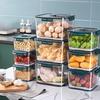 Food Storage Container Square Shape Moist-proof Sealed Design Plastic Kitchen Foods Storage Canisters for Pantry