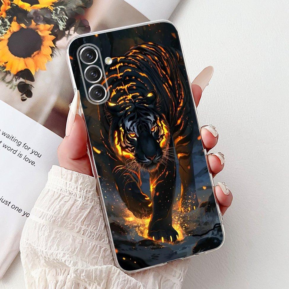 For Samsung A04s Case SM-A047M Clear Aesthetic Cute Cat Fashion Flowers Painted Back Cover For Samsung Galaxy A04s Phone Case