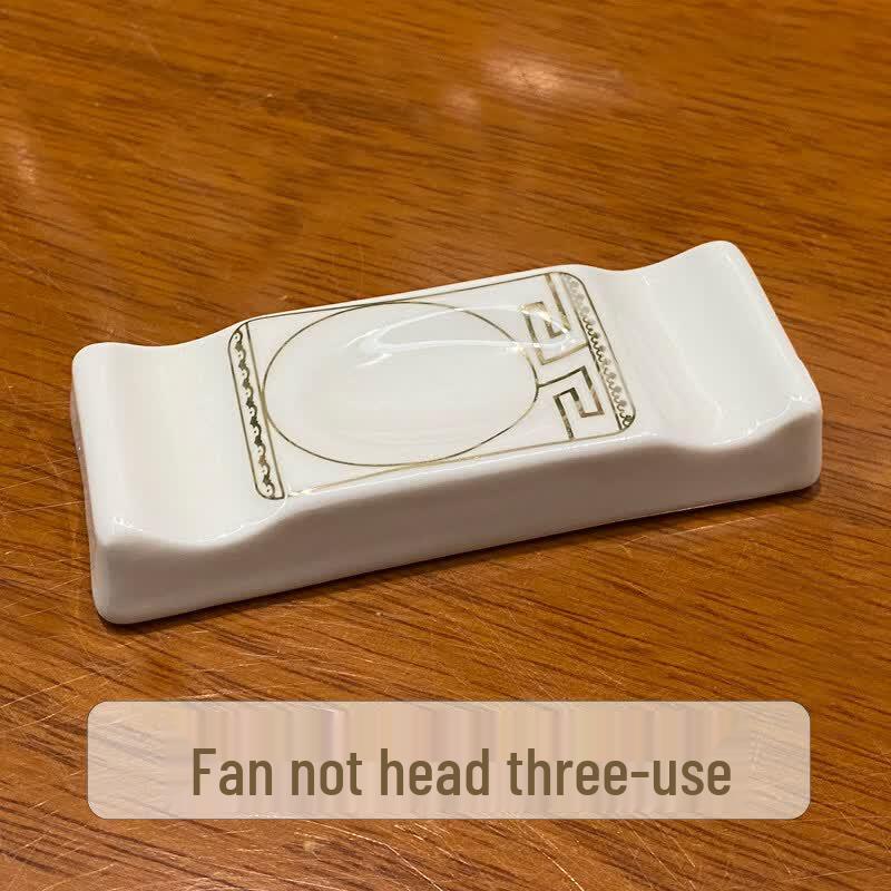 Dual-Use Ceramic Chopsticks Spoon Rest Set