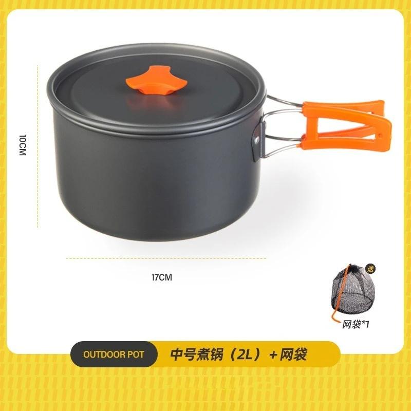 Outdoor Picknick Set Topf Kessel Bratpfanne Suppentopf Faltbare Aufbewahrung Kocher Aufbewahrungstasche Adapter Zubehör