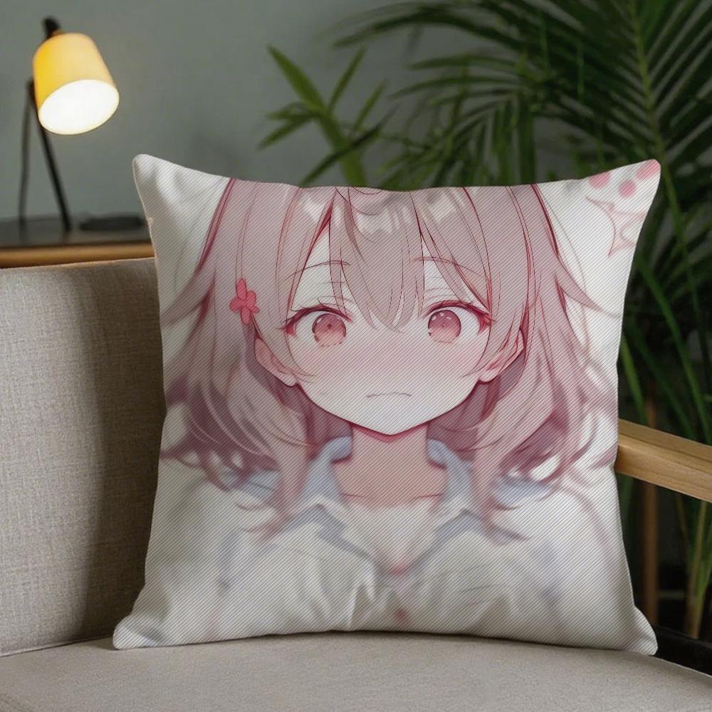 Anime Cute Alya RRoshidere Pillow Case Square DoubleSided Printing Sofa Cushion Cover Pillowcase Bedroom Bedside
