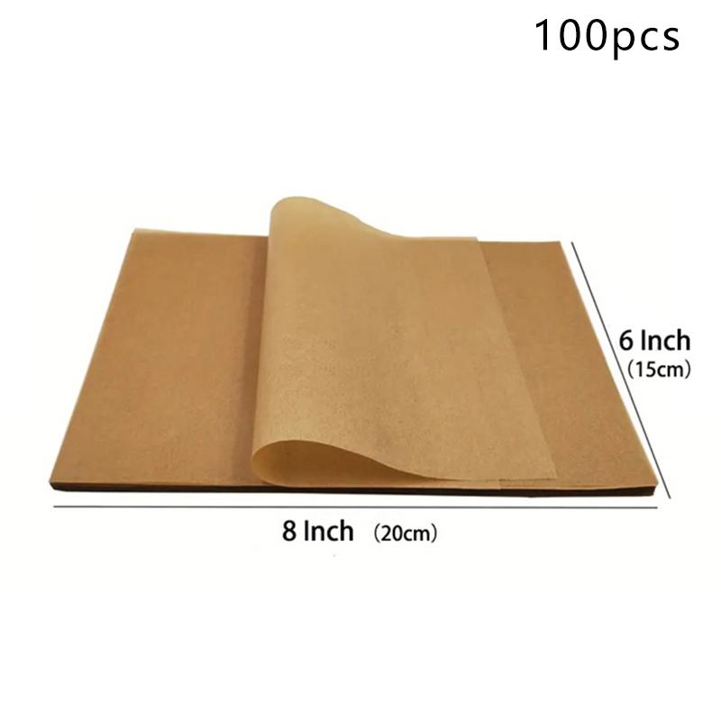 50/100Pcs Parchment Paper Baking Sheets Non-Stick Precut Baking Parchment Baking Paper Will Not Curl Burn Wax Paper