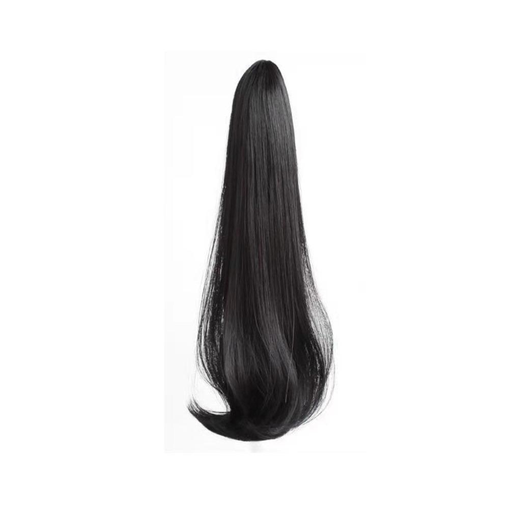 

Extension Long Straight Pony Tail Hairpiece Curly Synthetic Hairpiece for Women Hair Accessories black