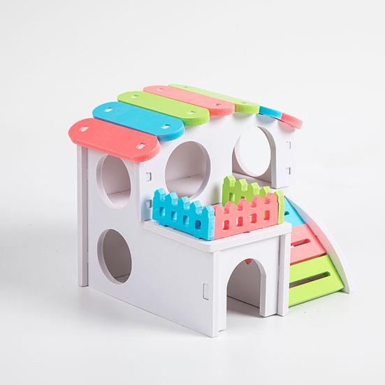 Yousheng Hamster House Breathable Double Layers Living Hut Small Pets Hamster Hideout Hut Pet Toy